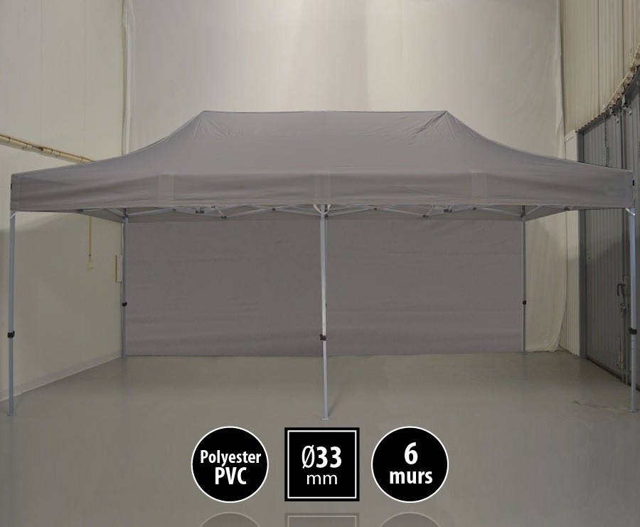 Tente pliante barnum 3x6 m pro grise - Achat/Vente pergola en