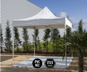 Tente pliante PRO+ 55 aluminium 3x3m blanc HD