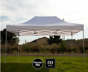 Tente pliante SEMI PRO métal 3x4,5m blanc HD