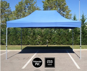 Tente pliante SEMI PRO métal 3x4,5m bleu HD