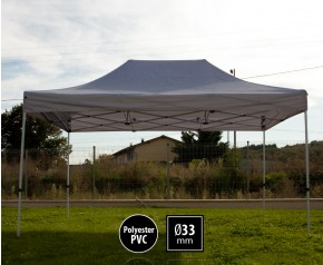 Tente pliante SEMI PRO métal 3x4,5m gris HD