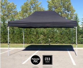 Tente pliante SEMI PRO métal 3x4,5m noir HD