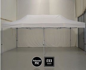 Tente pliante SEMI PRO métal 3x6m blanc HD