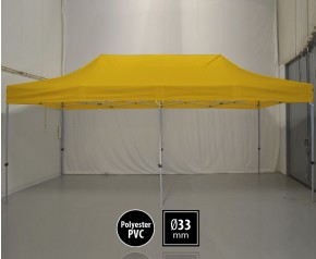 Tente pliante SEMI PRO métal 3x6m jaune HD