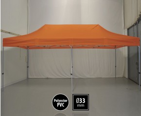 Tente pliante SEMI PRO métal 3x6m orange HD