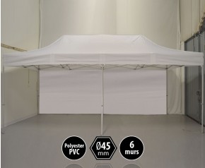 Tente PRO aluminium 3x6m blanc + 6 murs HD