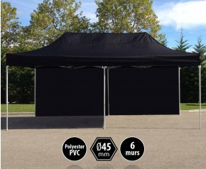 Tente PRO aluminium 3x6m noir + 6 murs HD