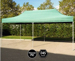 Tente pliante PRO aluminium 3x6m vert HD