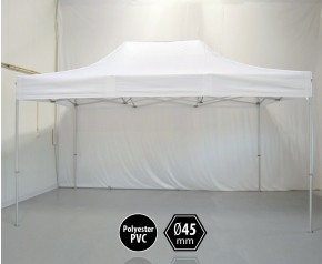 Tonnelle PRO aluminium 3x45m blanc HD