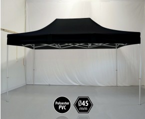 Tonnelle PRO aluminium 3x45m noir HD