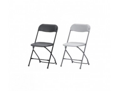 Mobilier chaises pliantes blanches ou noires