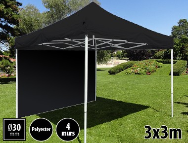 Tente pliante 3x3m loisirs acier et polyester mini