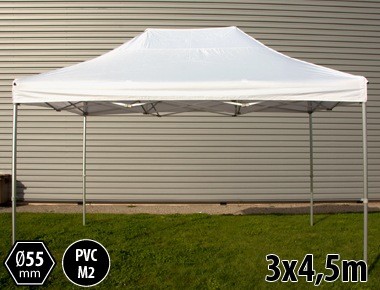 Tente pliante PRO+ 55 aluminium 3x4,5m blanc