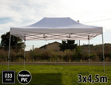 Tente pliante SEMI PRO métal 3x4,5m blanc