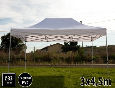 Tente pliante SEMI PRO métal 3x4,5m blanc