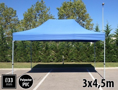 Tente pliante SEMI PRO métal 3x4,5m bleu