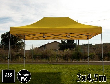 Tente pliante SEMI PRO métal 3x4,5m jaune