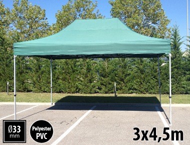 Tente pliante SEMI PRO métal 3x4,5m vert