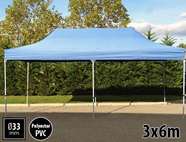 Tente pliante SEMI PRO métal 3x6m bleu