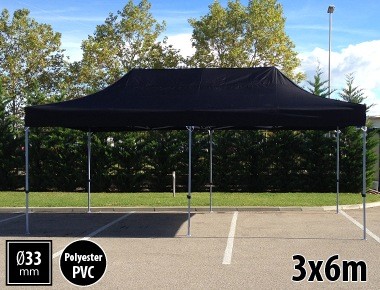 Tente pliante SEMI PRO métal 3x6m noir