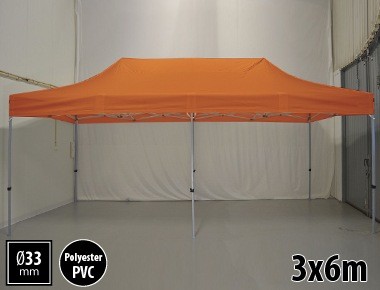 Tente pliante SEMI PRO métal 3x6m orange