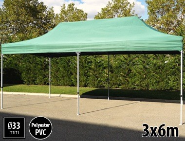 Tente pliante SEMI PRO métal 3x6m vert