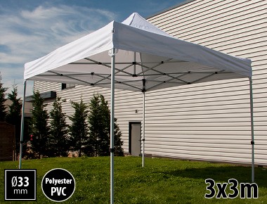 Tente pliante SEMI PRO métal 3x3m blanc