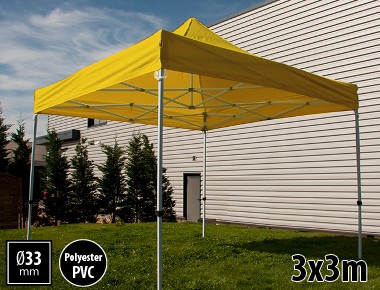 Tente pliante SEMI PRO métal 3x3m jaune