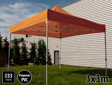 Tente pliante SEMI PRO métal 3x3m orange