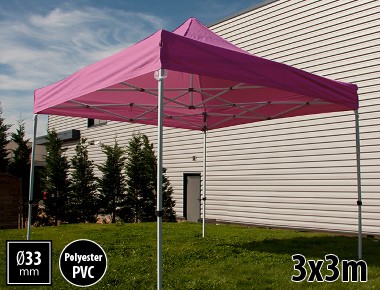 Tente pliante SEMI PRO métal 3x3m rose