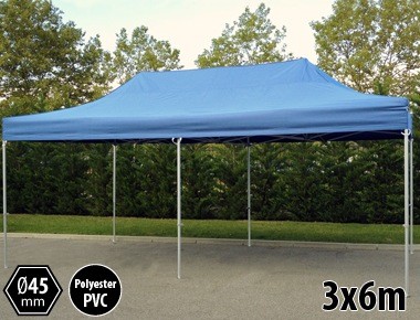 Tente pliante PRO aluminium 3x6m bleu