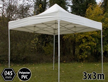 Tente pliante PRO aluminium 3x3m blanc