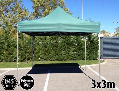 Tente pliante PRO aluminium 3x3m vert
